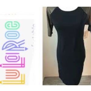 LuLaRoe Julia Elegant Black and Silver Dress